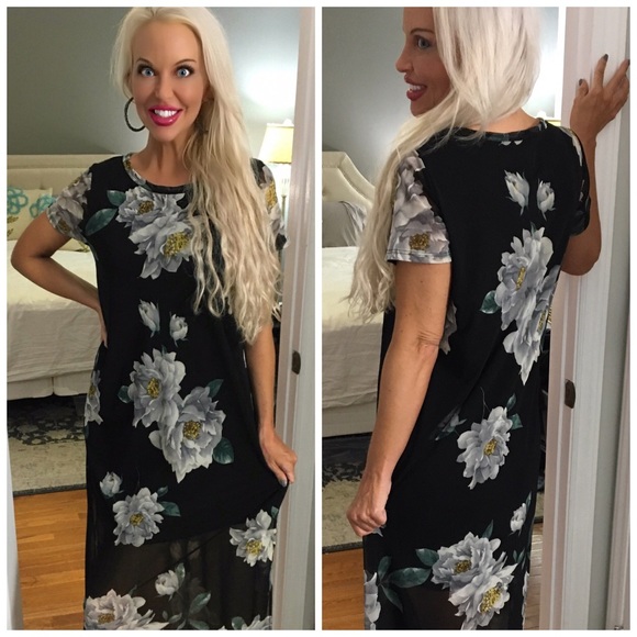Stunning mesh overlay floral dress! - Picture 4 of 5